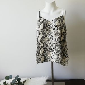 Timing Snake Skin Pattern Sz L Tank Top